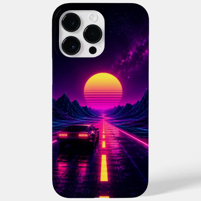 Retro Sunset Road Cell Phone Case (Baksida)