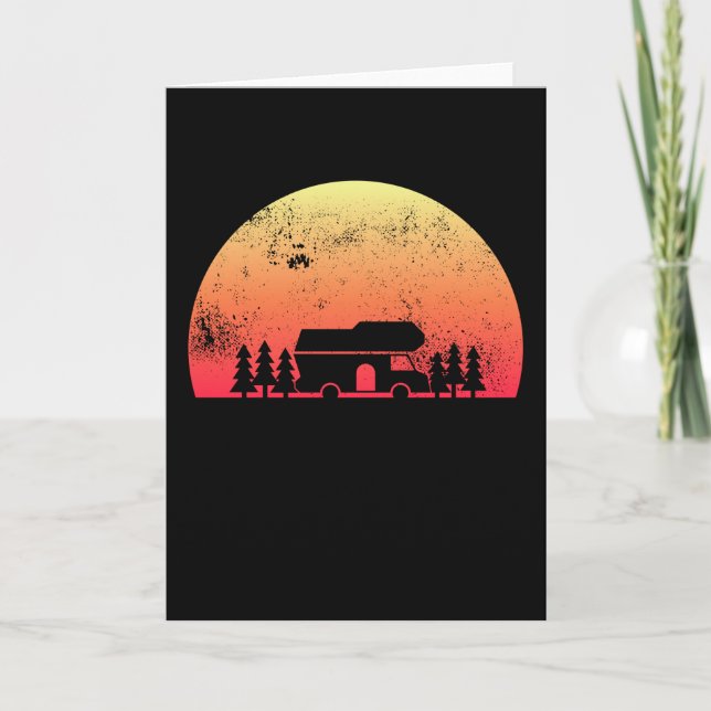 Retro Sunset RV - Motorhome Owner Gift Kort (Framsida)