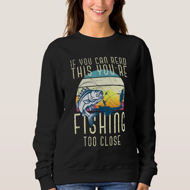 Retro Sunset Sjö Fishing Fisherman Hobby Fishing T Shirt (Framsida)