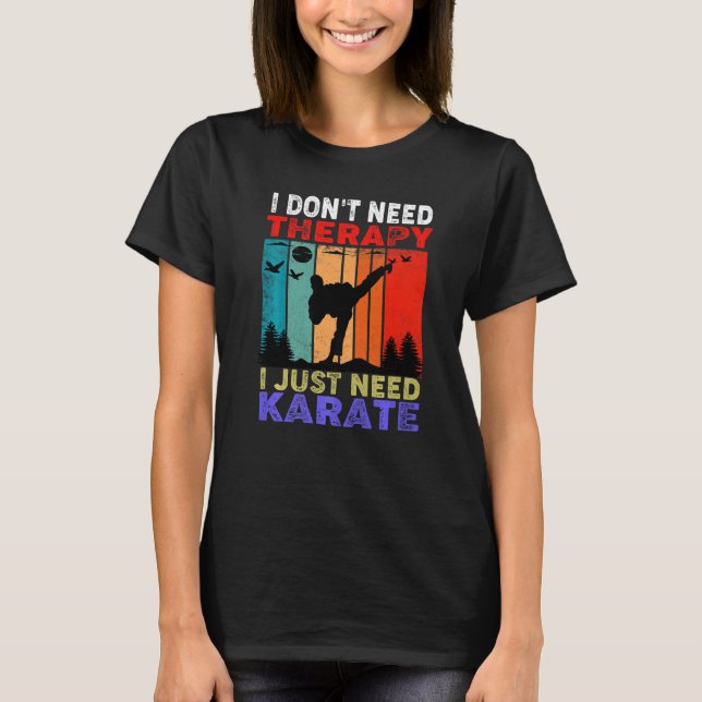 Retro Sunset Slogan jag inte behöver terapi jag ba T Shirt (Framsida)