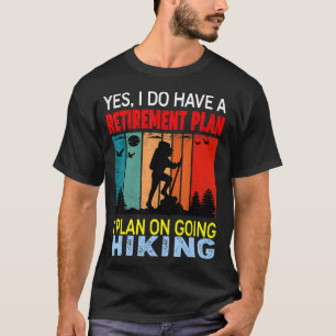 Retro Sunset Slogan Pension plan I-plan för Goi T Shirt