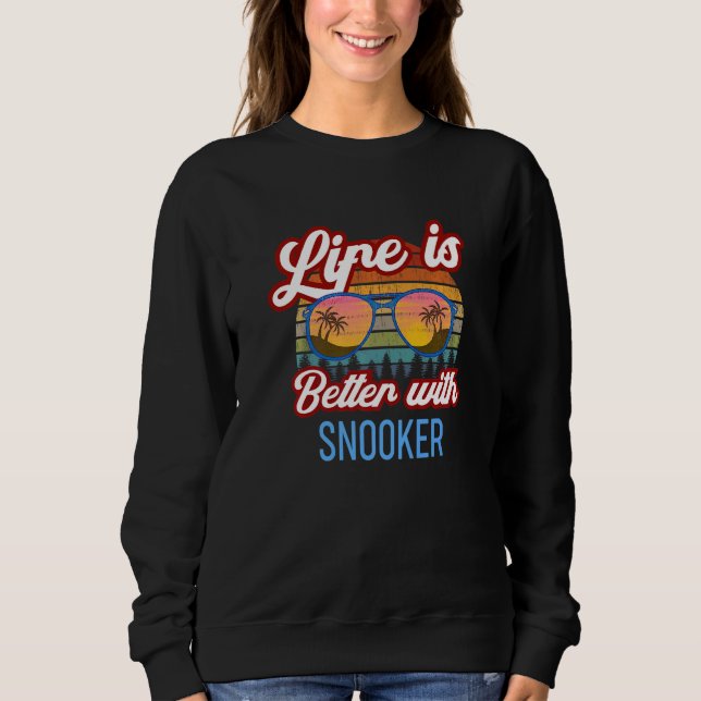 Retro Sunset Slogan   With Snooker T Shirt (Framsida)