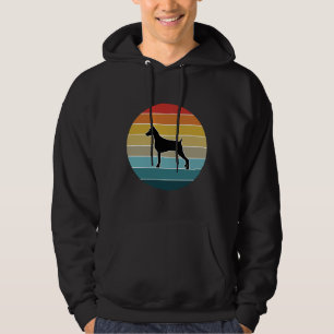 Retro Sunset Stil Doberman Vintage Älskare Doberma Hoodie