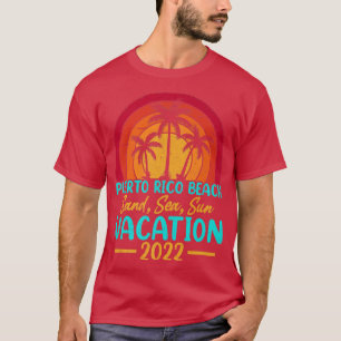 Retro Sunset Summer Vacation 2022 San Juan Puerto T Shirt