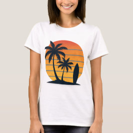 Retro Sunset Surfa - Beach Vibes T-Shirt
