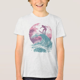 Retro Sunset Surfing T-Shirt - Wave Rider Tee