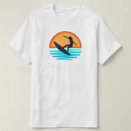 Retro Sunset Surfing _ Vintage Beach Vibes T Shirt