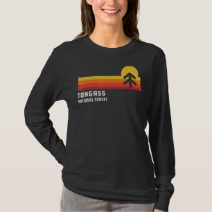 Retro Sunset Tongass National Forest Juneau Alaska T Shirt