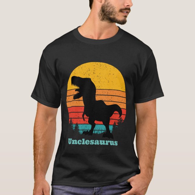 Retro Sunset Unclesaurus T Shirt (Framsida)