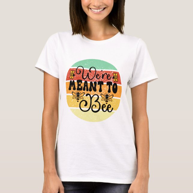 Retro Sunset vi ska vara T Shirt (Framsida)