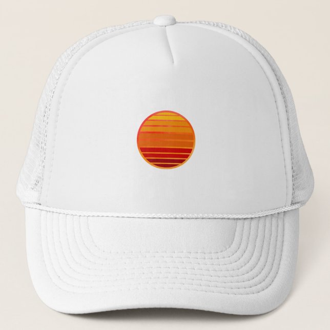 Retro Sunset Vibes Aesthetic Keps (Framsida)