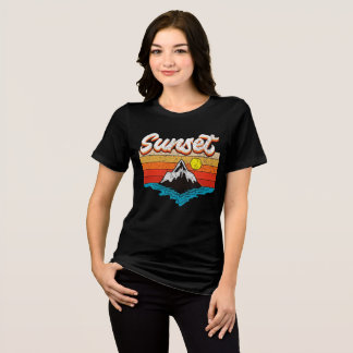 Retro Sunset Vibes Tri-Blend Shirt T
