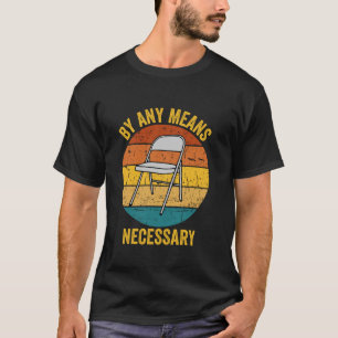 Retro Sunset Vintage Funny fällningsstol Humor Tre T Shirt