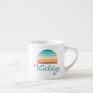 Retro Sunset+Vintage Script Distress Espressomugg