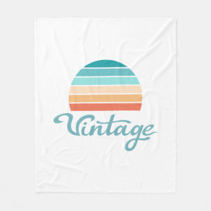 Retro Sunset+Vintage Script Distress Fleecefilt
