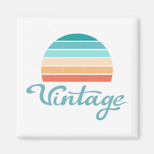 Retro Sunset+Vintage Script Distress Magnet