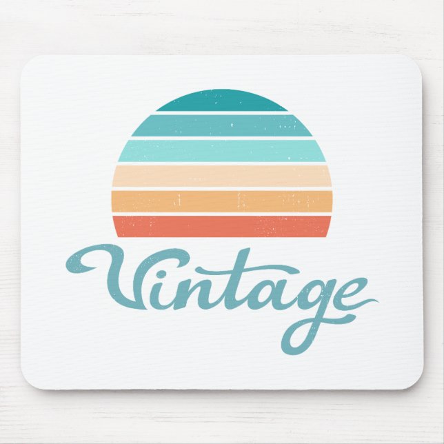 Retro Sunset+Vintage Script Distress Musmatta (Framsidan)