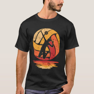 Retro Sunset Volleyball Coach  Setter Volleyb T Shirt