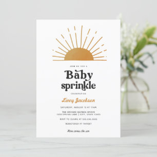Retro Sunshine Baby Sprinkle-inbjudan Inbjudningar