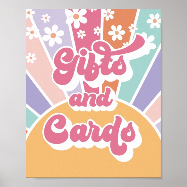 Retro Sunshine Birthday Gift Bord Poster (Framsidan)