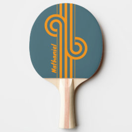 Retro Sunshine Dual Stripe Loop med namn Pingisracket