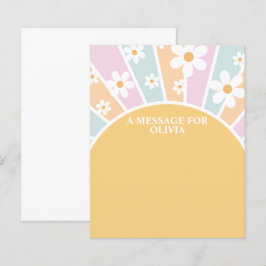 Retro Sunshine First Birthday Time Capsule Message