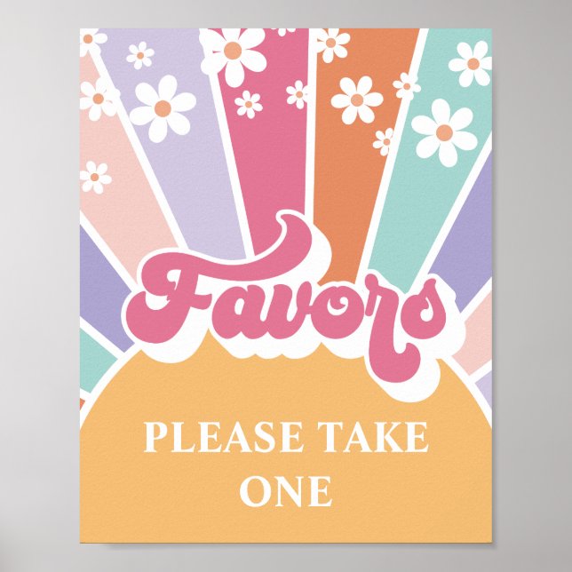 Retro Sunshine Födelsedagspresenter Poster (Framsidan)