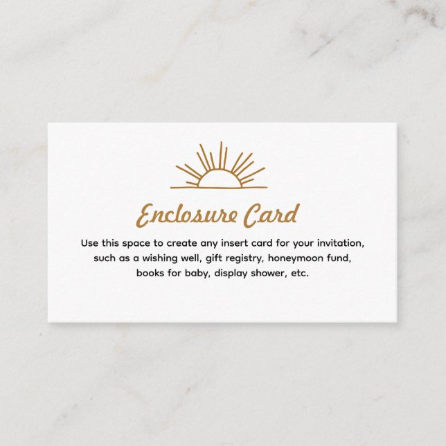 Retro Sunshine-höljeskort Tilläggskort (Framsida)