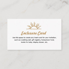 Retro Sunshine-höljeskort Tilläggskort