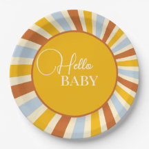 Retro Sunshine Papper Plate
