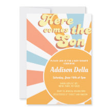 Retro Sunshine Sol Thworthy Boy Shower