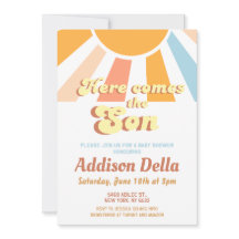 Retro Sunshine Sol Thworthy Boy Shower