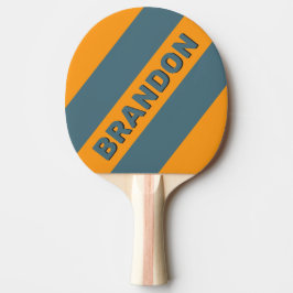 Retro Sunshine Tre feta ränder med namn Pingisracket