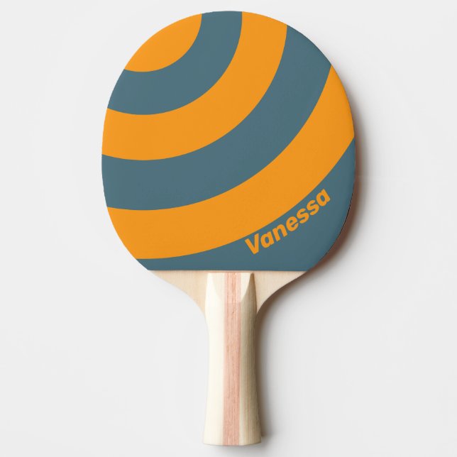 Retro Sunshine Trefärgsrand med namn Pingisracket (Framsidan)