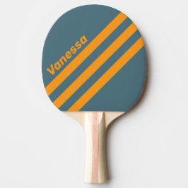 Retro Sunshine Trevinklad randig med namn Pingisracket