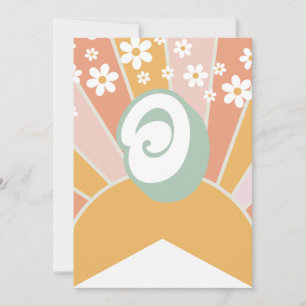 Retro Sunshine tusenskönor boho blommig Banner O Inbjudningar