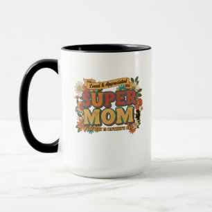 Retro Super Mamma Blommig estetik - Varje dag Mugg