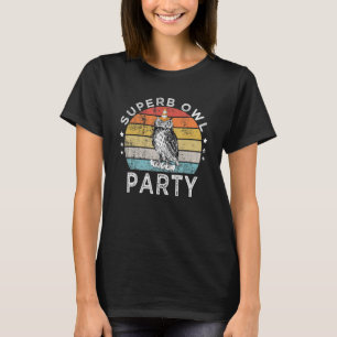 Retro Superb Uggla Party vad gör i skuggorna T Shirt
