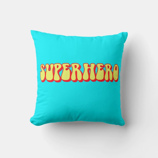 Retro Superhjälte Kudde (Framsida)