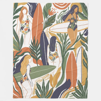 Retro Surf Club Fleecefilt