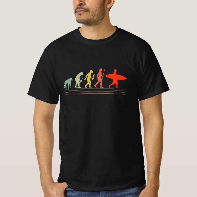 Retro surf evolution Surfboard and Summer Gifts T Shirt (Framsida)