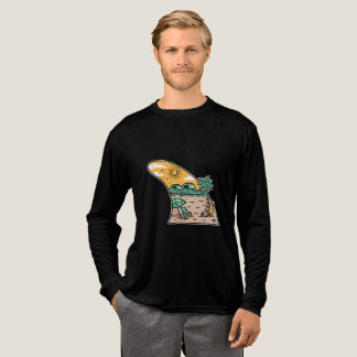Retro Surf Fin Strandscen T-Shirt