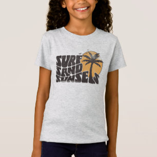Retro Surf Sand Sunsets Palm Tree Beach Vibes T Shirt