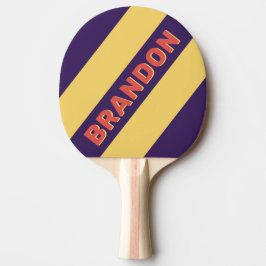Retro Surf Solnedgång Djärva Ränder med Namn Pingisracket