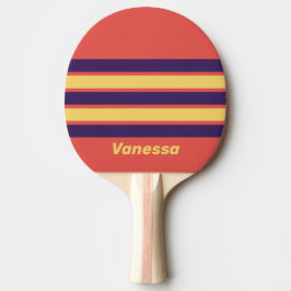 Retro Surf Solnedgång över Randig med Namn Pingisracket
