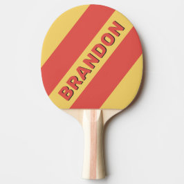 Retro Surf Solnedgång Tre Feta Ränder med Namn Pingisracket