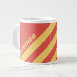 Retro Surf Solnedgång Tre Ränder med Namn Jumbo Mugg