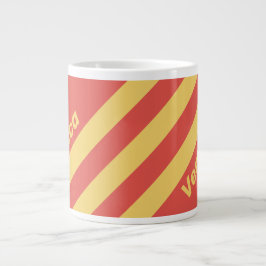 Retro Surf Solnedgång Tre Ränder med Namn Jumbo Mugg