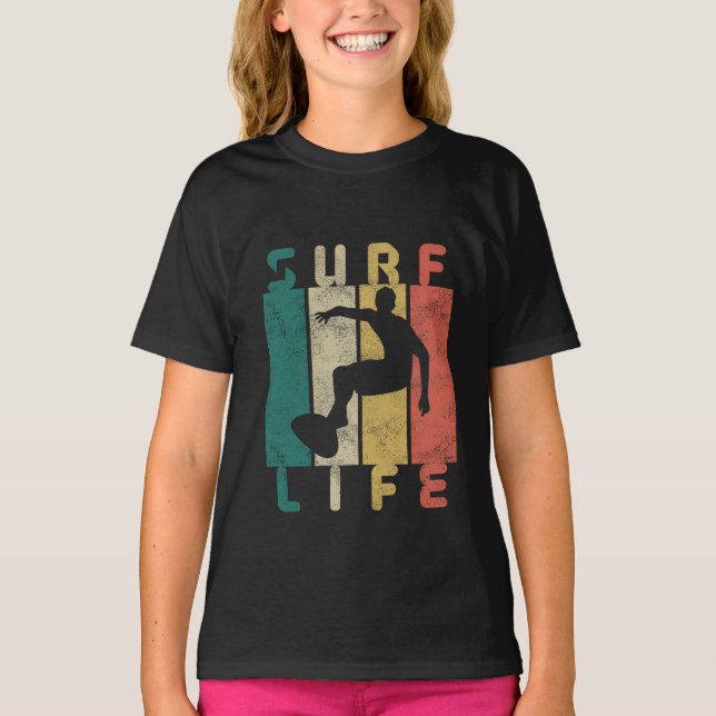 retro surf surfare present t shirt (Framsida)