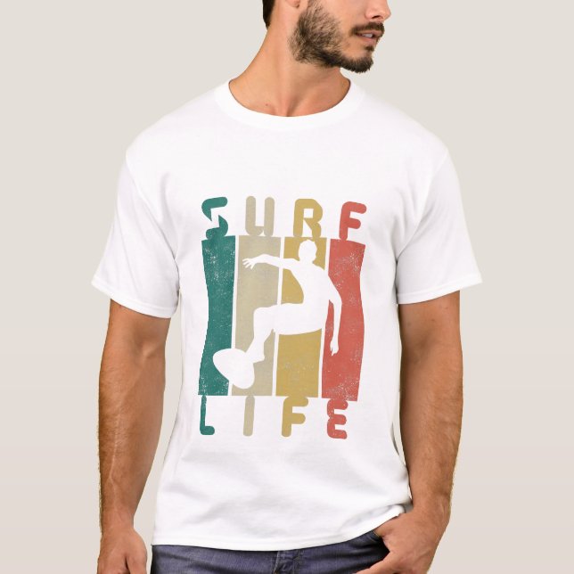 retro surf surfare present t shirt (Framsida)